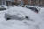 13일 러시아 모스크바에 폭설이 내려 자동차가 눈에 덮여 있다. EPA=연합뉴스