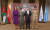 (왼쪽부터) 라니아 요르단 왕비, 살마 공주, 압둘라 2세 국왕, 후세인 왕자. EPA=연합뉴스