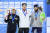 남자 500m 은메달 서이라(왼쪽부터), 금메달 류샤오앙, 동메달 데니스 니키샤. 연합뉴스