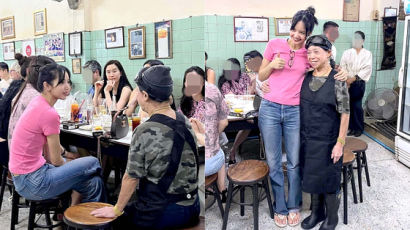 임세령, 딸과 태국 유명식당서 포착…맞은편엔 블랙핑크 리사