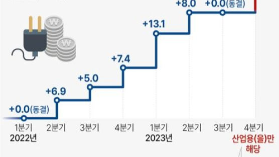 내년 1분기 전기요금 ‘동결’…연료비조정단가 ‘+5원’ 유지