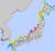 1일 일본 기상청이 독도를 자국 영토처럼 홋카이도와 돗토리현 등과 함께 ‘노란색’으로 지도에 표시해 지진해일(쓰나미) 경보·주의보를 발표해 논란을 일으켰다. 사진 일본 기상청 홈페이지 캡처