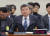 지난달 18일 국회에서 열린 과학기술정보방송통신위원회 전체회의에 KBS 박민 사장이 자리에 앉아 있다. 연합뉴스