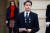 가브리엘 아탈 새 프랑스 총리가 9일 파리에서 취임 연설을 하고 있다. [AP=연합뉴스]