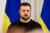 볼로디미르 젤렌스키 우크라이나 대통령이 11일 라트비아 리가에서 라트비아 대통령과 회담 후 공동 기자회견을 하고 있다. AFP=연합뉴스