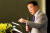 아소 다로 일본 자민당 부총재가 지난해 8월 대만의 한 포럼에 참석해 연설을 하고 있다. 로이터=연합뉴스 