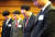 윤석열 대통령이 17일 오후 서울 상공회의소에서 열린 2024 교육계 신년교례회에 참석해 묵념을 하고 있다. 2대통령실사진기자단 