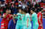 중국 선수들은 레바논전에서 거친 플레이를 주고 받으며 여러 차례 신경전을 벌였다. AFP=연합뉴스