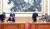 2018년 9월 19일 당시 문재인 대통령과 김정은 국무위원장이 평양 백화원 영빈관에서 '평양공동선언' 합의문 서명식을 지켜보고 있다. '평화 타령'이 끝나자 북한은 '전쟁 불사'를 떠들고 있다.[평양사진공동취재단]
