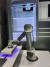  CES 2024 삼성전자 부스에 레인보우 로보틱스 로봇팔이 전시돼 있다. 마이크로LED 제조 공정에 투입돼 제품 검사를 담당하는 모습이다.