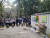 28일 오후 군마현 다카사키시 '군마의 숲' 공원에 있는 '군마현 조선인·한국인 강제연행 희생자 추도비' 앞에서 시민들이 추도식을 하고 있다. 이영희 특파원