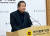 국민의힘 전신인 새누리당 대표를 지낸 김무성 전 의원이 15일 부산시의회에서 제22대 총선 출마 선언을 하고 있다. 연합뉴스