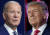 오는 11월 5일 미국 대선에서 재대결이 유력시되는 조 바이든(왼쪽) 대통령과 도널드 트럼프 전 대통령. AP=연합뉴스