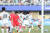 북한 여자축구 대표팀이 작년 9월 30일 중국 원저우 스포츠센터 스타디움에서 열린 2022 항저우 아시안게임 여자축구 8강전에서 한국과 경기를 치르는 모습. 연합뉴스