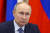 블라디미르 푸틴 러시아 대통령은 22일(현지시간) 러시아 추바시 공화국의 치빌스크 시에서 열린 회의에 참석했다. AP=연합뉴스