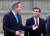 데이비드 캐머런 영국 외무장관(왼쪽)과 리시 수낵 영국 총리. AFP=연합뉴스