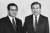 1990년 노태우 대통령(오른쪽)과 공화당의 김종필 총재가 청와대에서 회담을 했다. [중앙포토]