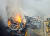 28일 오후 4시17분께 인천시 서구 가좌동의 한 도로에서 주행 중이던 차량에서 불이났다. 사진 인천소방본부