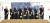 28일 일본 오사카 유메시마에서 열린 2025 오사카 엑스포 한국관 기공식에 참석한 주요 인사들이 삽을 들고 기념 촬영을 하고 있다. 왼쪽부터 가와 게이이치 리버산업 대표, 다마오카 준세키 닛키설계 대표, 김형준 주오사카 총영사, 유정열 KOTRA 사장, 요시무라 히로후미 오사카부 지사, 요코야마 히데유키 오사카 시장, 히메노 츠토무 외무성 간사이 담당 특명전권대사, 이시게 히로유키 ‘2025년 일본국제박람회협회’ 사무총장. 사진 KOTRA 