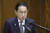 29일 일본 중의원 정치윤리심사회에 참석한 기시다 후미오 일본 총리가 심사위원들의 질문에 답하고 있다. AP=연합뉴스