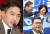 오영환 더불어민주당 의원(왼쪽)은 박지혜 변호사(오른쪽 위)와 문석균 김대중 재단 의정부지회장이 경기 의정부갑에서 경선을 치르게 된 것에 대해 비판했다. 연합뉴스·뉴스1