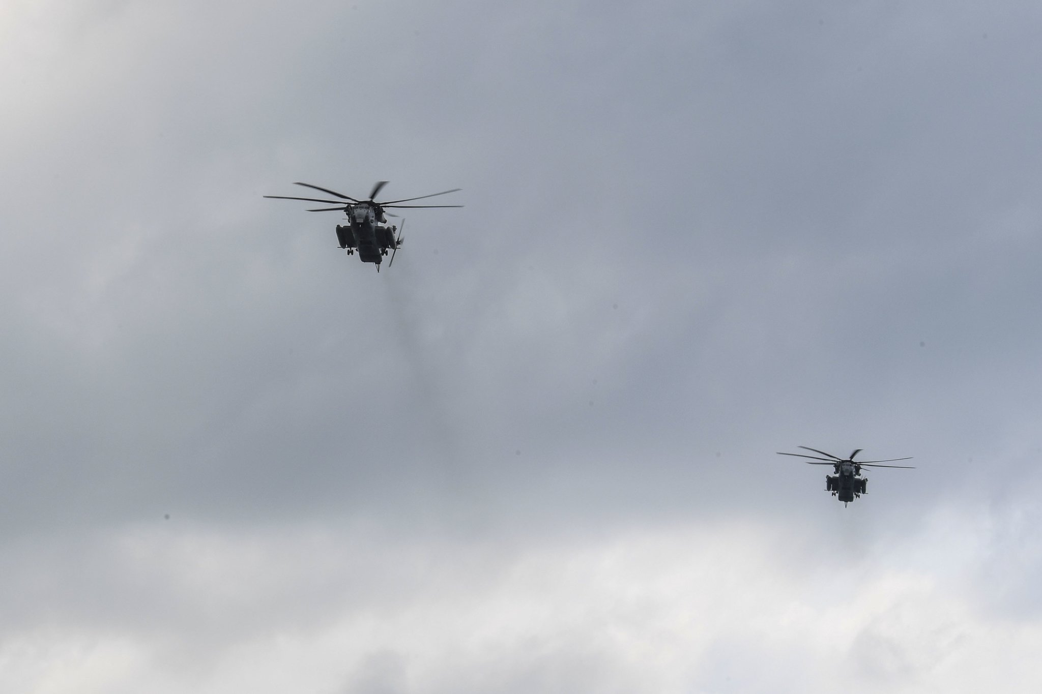 지난 1일(현지시간) 태국 촌부리주 핫야오 해안 일대에서 열린 코브라 골드 연합훈련에서 미군 CH-53 헬기가 기동하고 있다.  사진 해병대