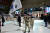 3일 튀르키예 에르주룸 아이스하키경기장에서 열린 2023 에르주룸 겨울데플림픽 개회식에 참석한 대한민국 선수단 기수 윤순영. 사진 대한장애인체육회