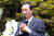 더불어민주당 우상호 의원이 지난해 7월 5일 오후 광주 북구 민족민주열사묘역에서 열린 제36주기 이한열 열사 추모식에 참석해 발언하고 있다. 연합뉴스