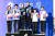 5일 튀르키예 에르주룸 컬링홀에서 열린 2023 에르주룸 동계데플림픽대회 컬링 믹스더블 은메달을 따낸 김지수(왼쪽 첫째)와 윤순영(왼쪽 둘째). 사진 대한장애인체육회
