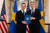 지난 7일(현지시간) 미국 워싱턴DC 국무부에서 울프 크리스테르손 스웨덴 총리(왼쪽)와 토니 블링컨 미 국무장관이 스웨덴 나토 가입 절차를 마치고 함께 포즈를 취하고 있다. EPA=연합뉴스