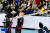 7일 대전 충무체육관에서 열린 GS칼텍스와의 경기에서 블로킹에 성공하는 정관장 정호영(왼쪽 둘째). 사진 한국배구연맹