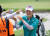 김재희가 10일 하나금융그룹 싱가포르 여자오픈에서 우승한 뒤 동료들의 물세례를 받고 있다. [사진 KLPGA]