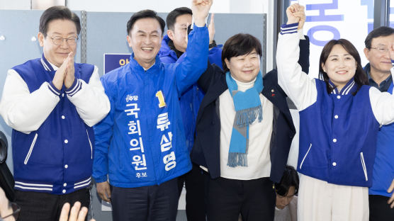 류삼영 후보 지지 방문한 이재명 더불어민주당 대표
