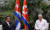 16일(현지시간) 쿠바 대통령실 사회관계망서비스와 관영 매체들 보도를 종합하면 마철수 주쿠바 북한 대사(왼쪽)는 전날 오후 아바나에 있는 대통령 집무실에서 미겔 디아스카넬 대통령을 접견했다. 연합뉴스