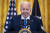 조 바이든 미국 대통령이 18일(현지시간) 워싱턴 DC 백악관 이스트룸에서 열린 여성 역사의 달 리셉션에서 연설하고 있다. 연합뉴스