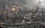 22일 러시아 모스크바 외곽 크라스노고르스크에서 총격 테러가 발생한 후 23일 러시아 비상상황부가 공개한 영상 속 현장 모습. EPA=연합뉴스