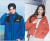  ‘마운틴 피크 재킷’을 입은 노스페이스 홍보대사 차은우(왼쪽)와 ‘여성용 마운틴 피크 크롭 재킷’을 착용한 노스페이스 홍보대사 이서. [사진 노스페이스]