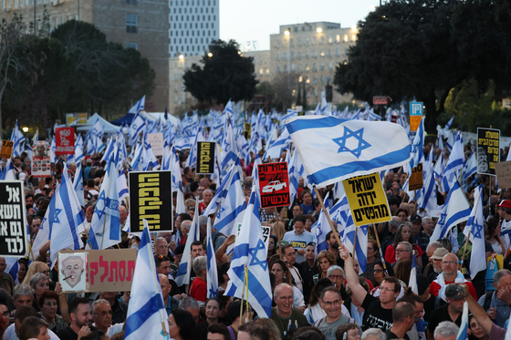 이스라엘, 하레디 징집 면제에 화났다…"총리 퇴진" 10만명 시위