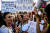 미국 플로리다주에서 지난 2022년 6월 낙태권 지지자들이 낙태권을 위해 항의 시위를 벌이고 있다. AFP=연합뉴스 