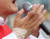 한동훈 국민의힘 비대위원장이 6일 경남 양산시에서 지원유세를 하는 가운데 그의 손에 밴드와 파스가 붙어었다. 뉴스1 