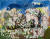 절필 직전 거의 마지막 작품인 1992년 ‘설악청경’. 설악산 울산바위와 벚꽃을 한 화폭에 담은 상상의 풍경이다. [사진 유족]