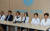 김혜영 충북대 의대 학장(왼쪽 네번째)이 18일 의대 강의실에서 정원 증원 관련 의견을 말하고 있다. 프리랜서 김성태