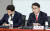 윤상현 국민의힘 의원(오른쪽)이 18일 오후 국회 의원회관에서 열린 '2024 총선 참패와 보수 재건의 길' 세미나에 참석해 발언을 하고 있다. 김성룡 기자