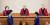 이종석 헌법재판소장과 재판관들이 23일 서울 종로구 헌법재판소 대심판정에서 열린 '기후 소송'의 첫 공개 변론에 참석하고 있다. 뉴스1