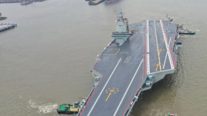 중국 3호항모 '푸젠함' 시험항해…내년 말 대만해역 취역할 듯