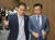 국민의힘 이양수(오른쪽), 더불어민주당 박주민 원내수석부대표가 1일 국회에서 이태원참사특별법 수정 합의사항을 발표하기 위해 입장하고 있다. 연합뉴