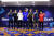 3일 제주에서 열린 남자배구 아시아쿼터 드래프트에서 지명된 선수들. 우리카드 알리 하그파라스트(왼쪽부터), OK금융그룹 장빙롱, KB손해보험 맥스 스테이플즈, 삼성화재 알리 파즐리, 현대캐피탈 덩신펑, 대한항공 아레프 모라디, 한국전력 나카노 야마토. 사진 한국배구연맹