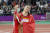 중국의우옌니가 지난 2023년 10월 1일(현지시간) 중국 항저우에서 열린 제19회 아시안게임 여자 100m 허들 결승에 출전하고 있다. AP=연합뉴스