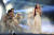 이스라엘 가수 에덴 골란이 스웨덴 말뫼에서 열린 유로비전 준결선 무대에 올라 열창하고 있다. AP=연합뉴스