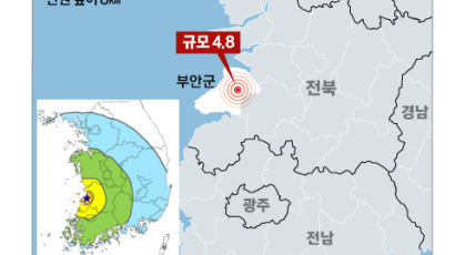 전북 부안서 규모 4.8 지진…올해 최대 규모
